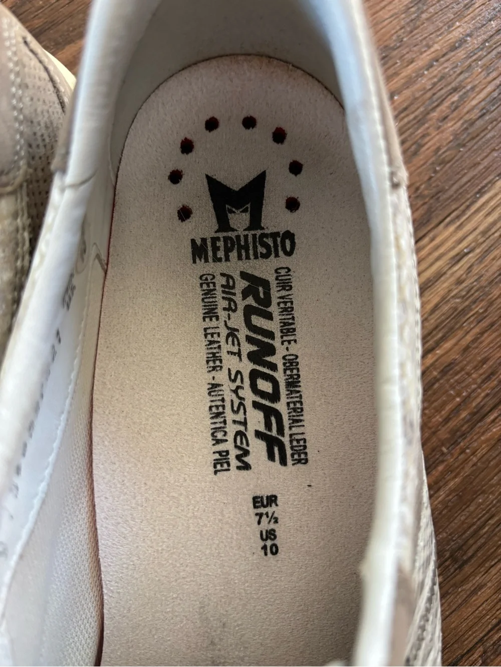 Mephisto Run Off Air Jet Comfort Walking Shoes Gray Snake Women's Size 10